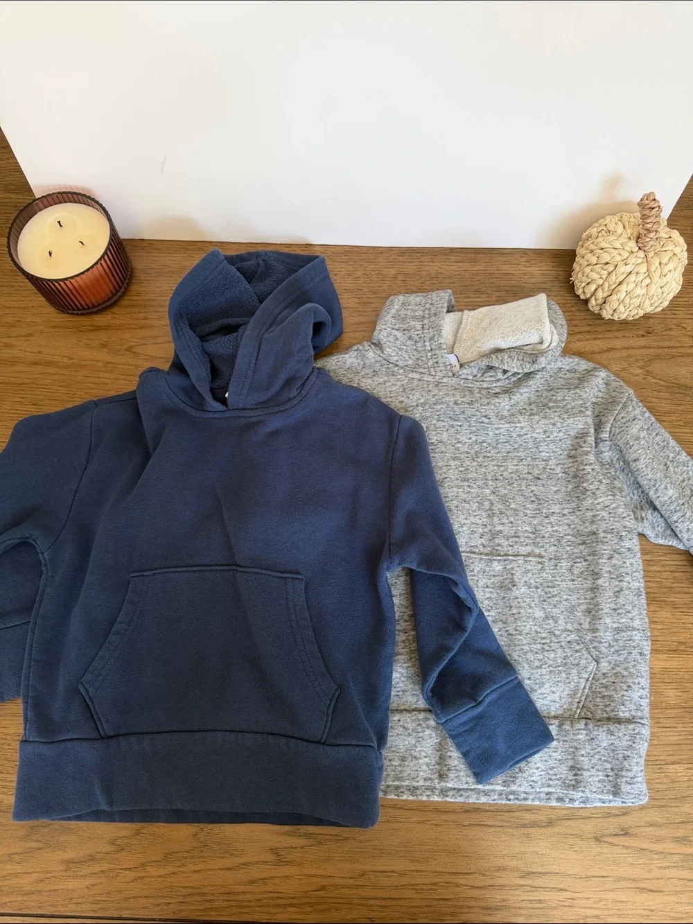 Old Navy Kids Hooded Pullover Sweatshirt - Navy & Heather Gray